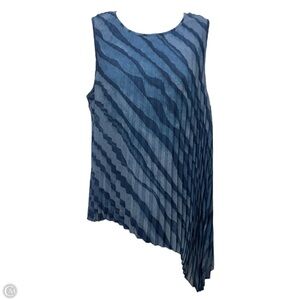Halston Heritage Navy and Gray Striped Top
